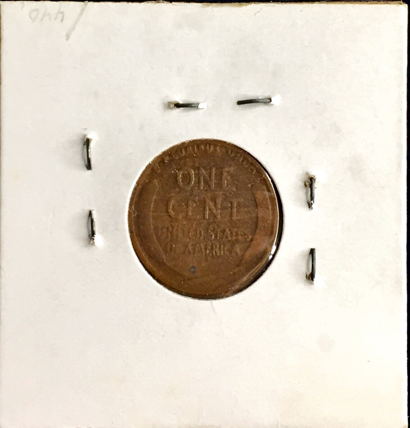 1918 Lincoln Cent Obverse Planchet Defect