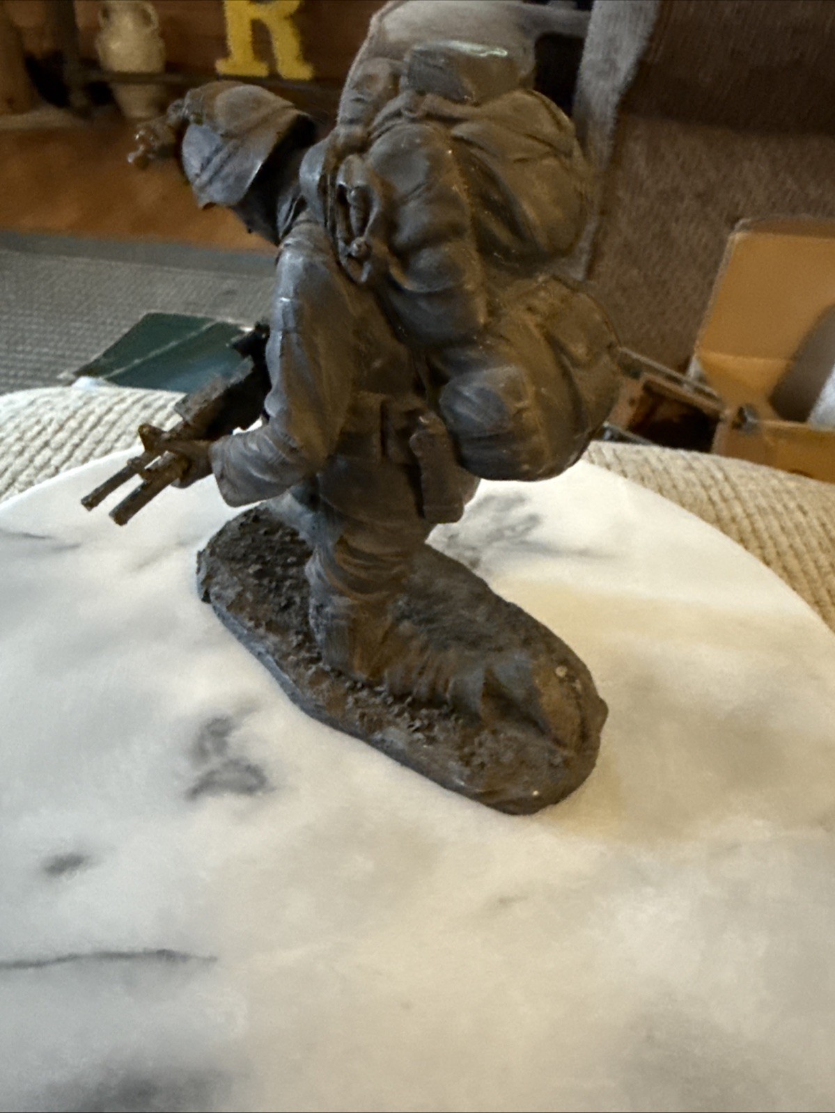 "Prayer for Courage" kneeling soldier figurine