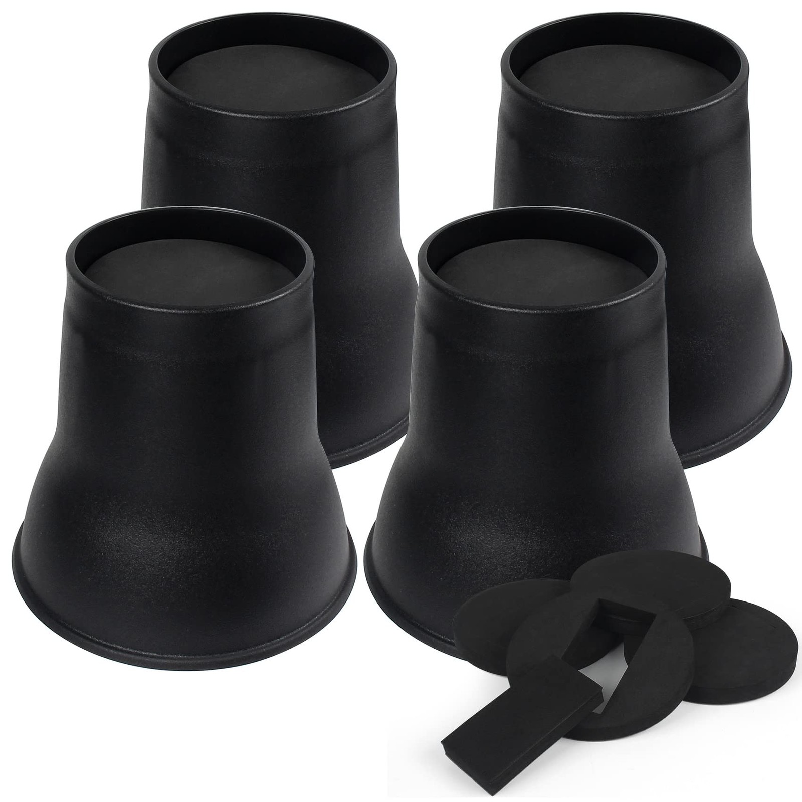 4 Pack 6 Inch Heavy Duty Bed Risers Round Couch Risers Supports 6600 Lbs
