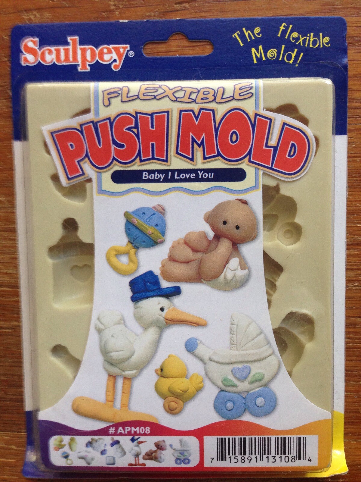 Sculpey Flexible Push Mold Art ~ Baby I Love You ~ Polymer/Clay/Soap/Wax/Plaster