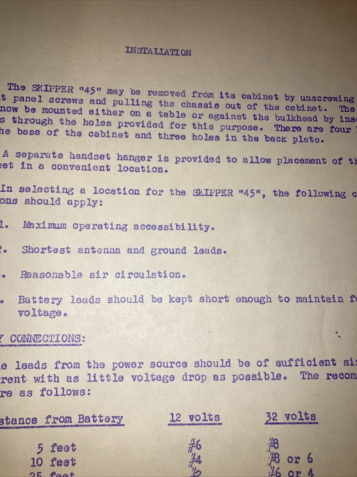 Marine Radio Telephone SKIPPER “45” Instructions Fisher Research Laboratory Inc