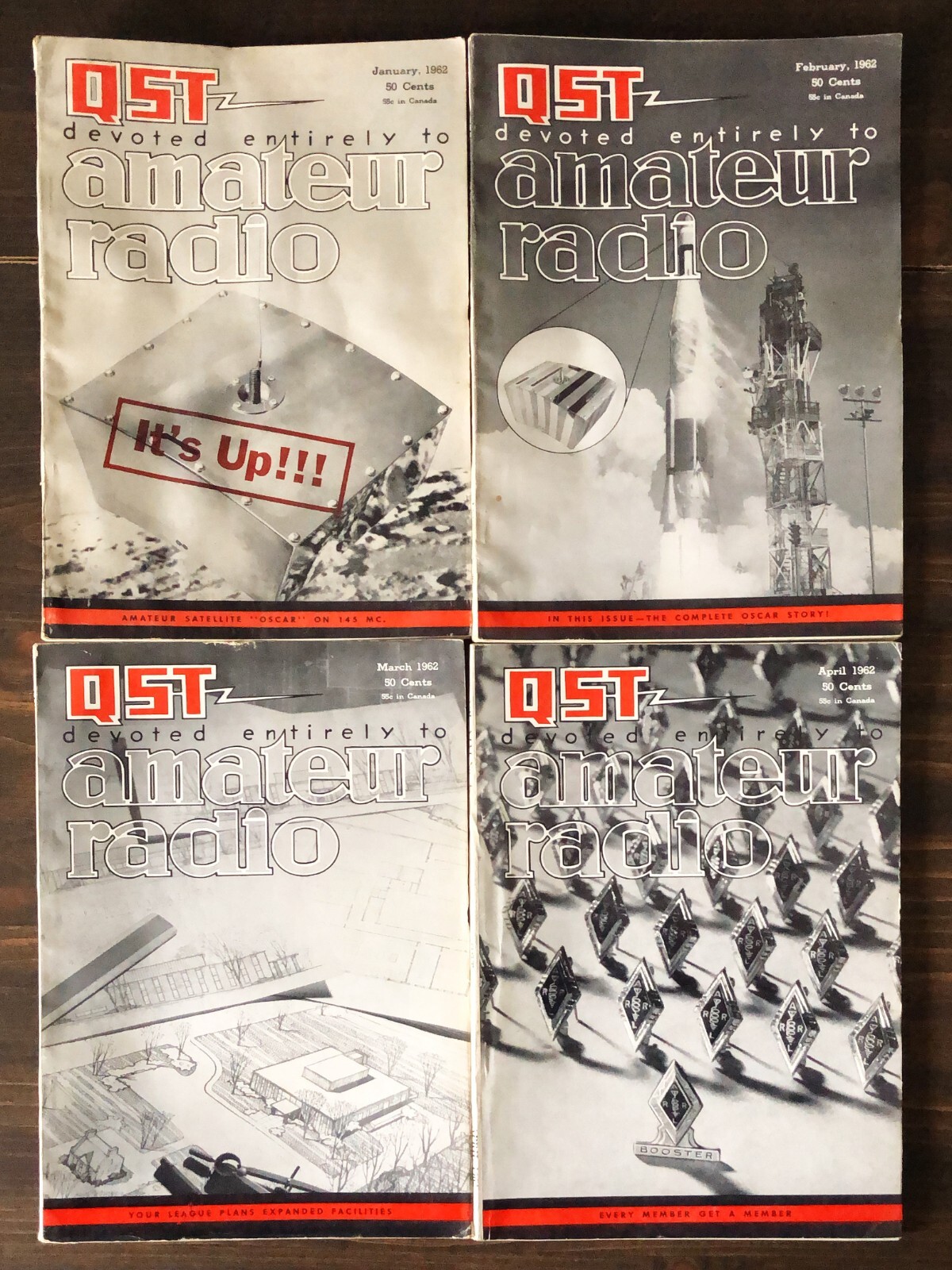 1962 QST Amateur Radio Magazine - Lot of 12