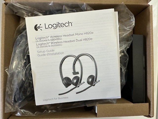 Logitech H820e Wireless Dual, Stereo Headphones with Noise-Cancelling Microphone