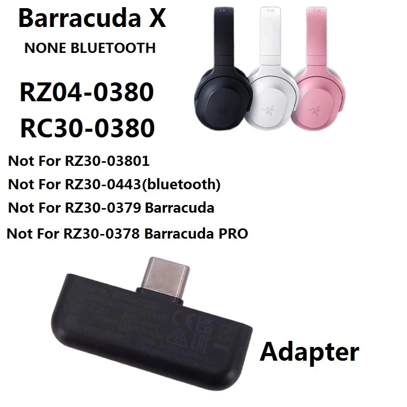 Replacement Parts for Razer Barracuda X 2.4G Headphones USB Dongle RZ04-0380
