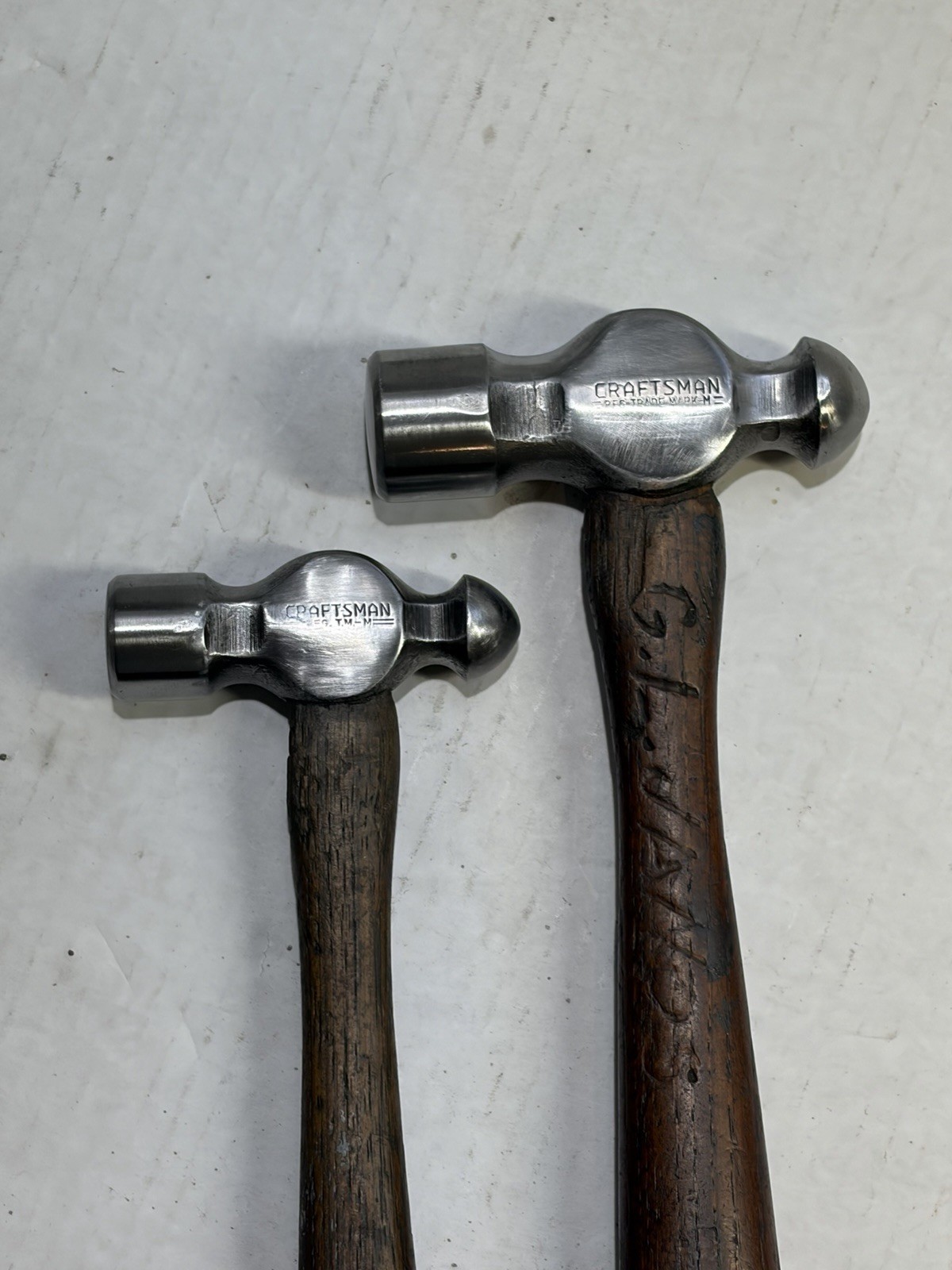 Vintage Craftsman USA Ball Peen Hammers -M- 12oz & 20oz