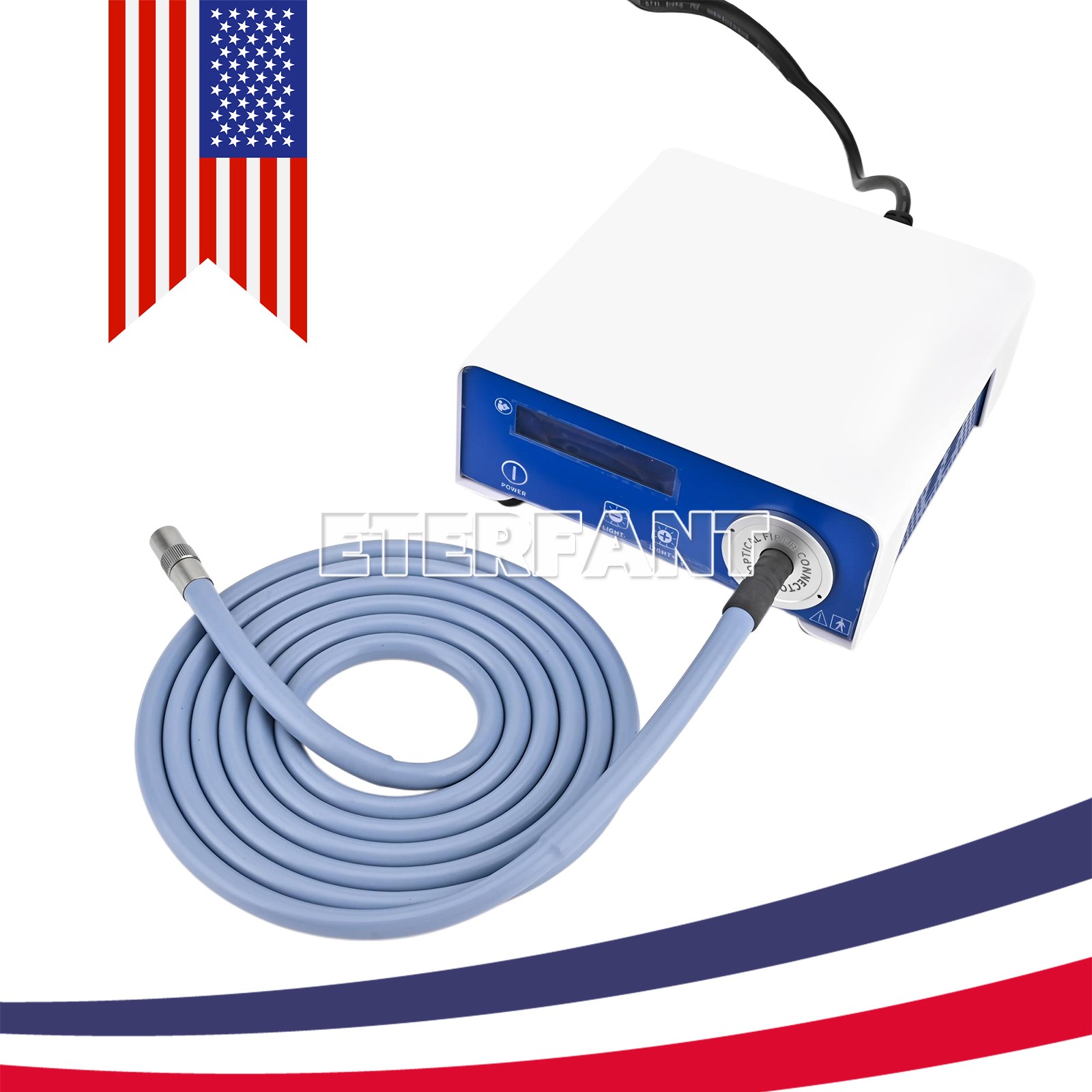 ETERFANT Medical 80W LED Cold Light Source for Endoscopy ENT Laparoscopic Camera