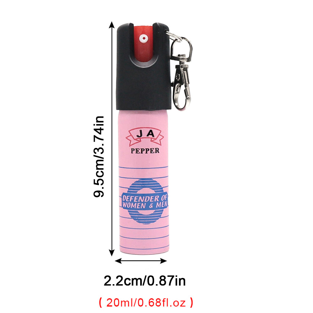 3 PACK Pepper Spray Keychain 0.68oz Women Self Defense Security Pink