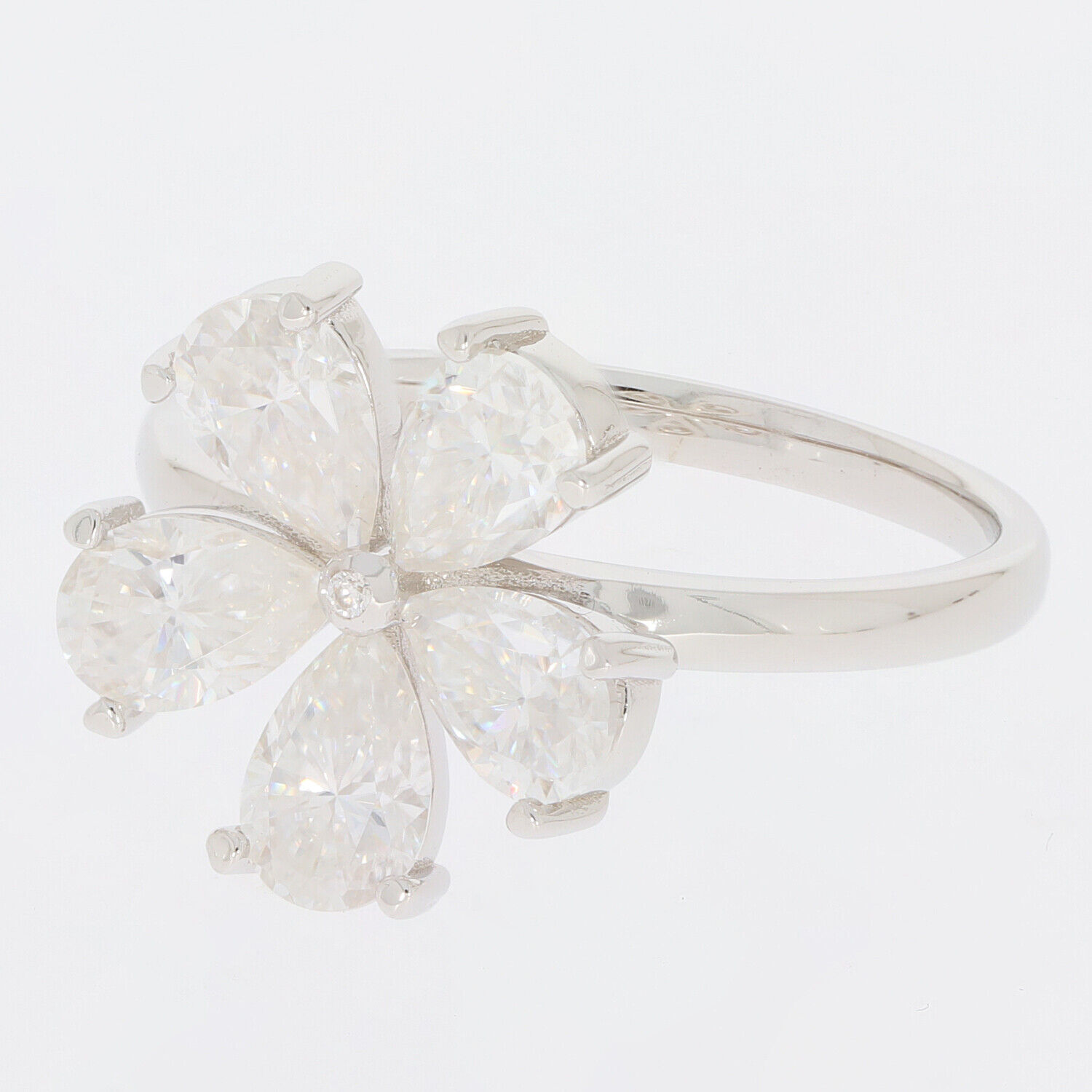 Sterling Silver Semi Mount Ring Setting Pear PE 6X4mm