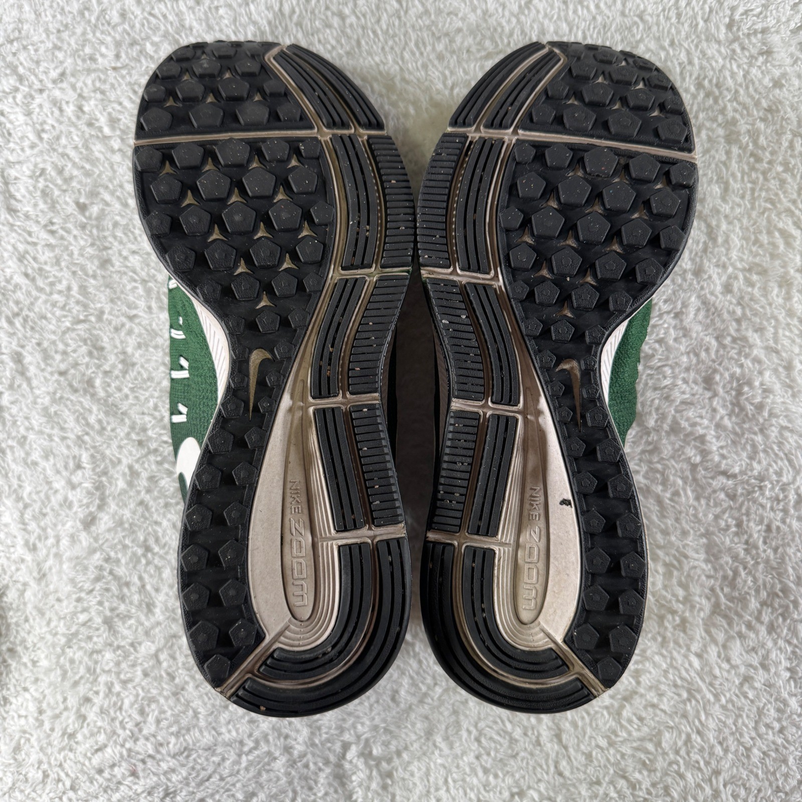 Nike Zoom Pegasus 33 Low Top Breathable Running Shoes Green White Men Size 10
