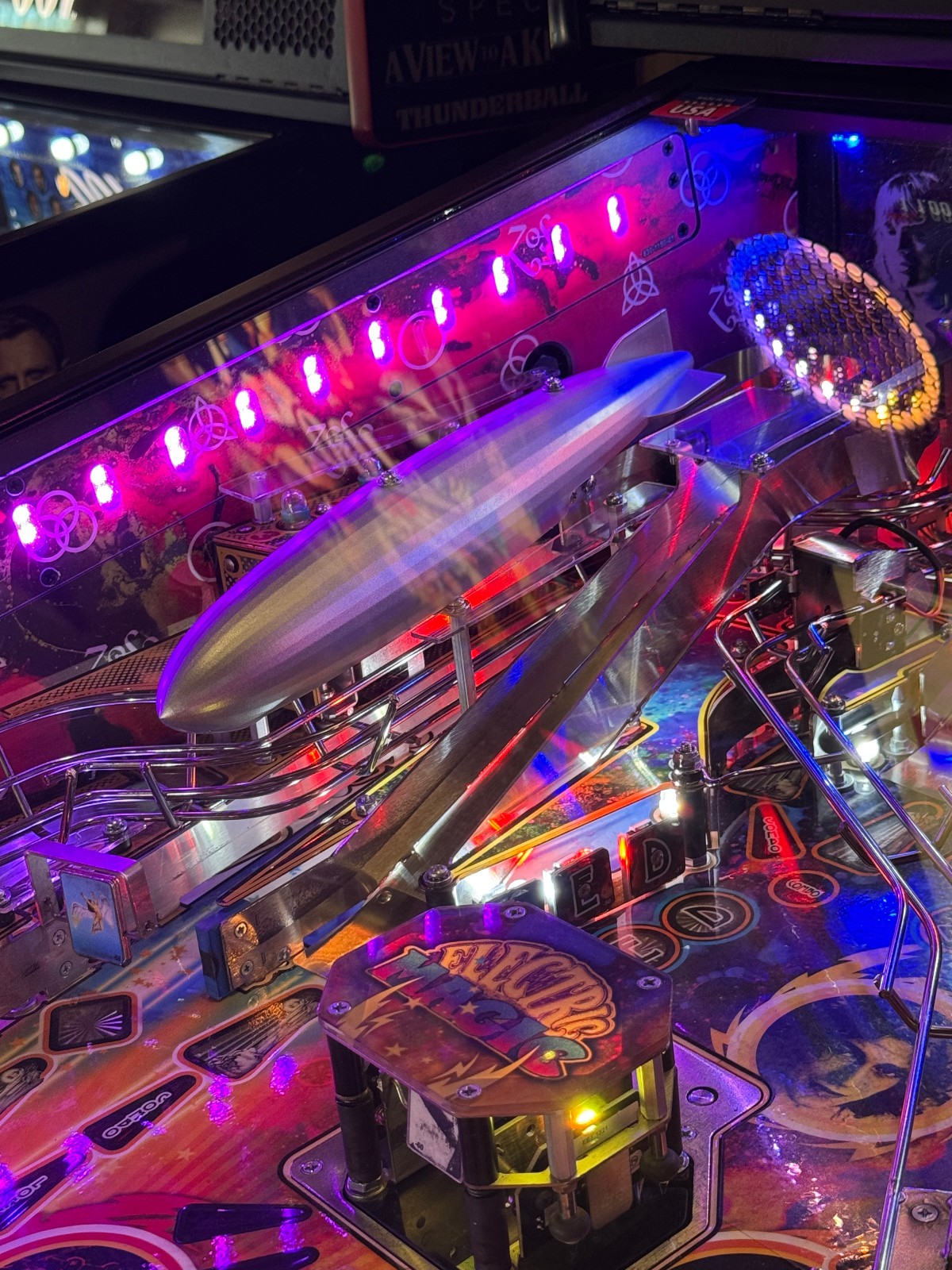 Stern LED ZEPPELIN-PREMIUM pinball: Expression Speaker Lighting, Topper, Hermit