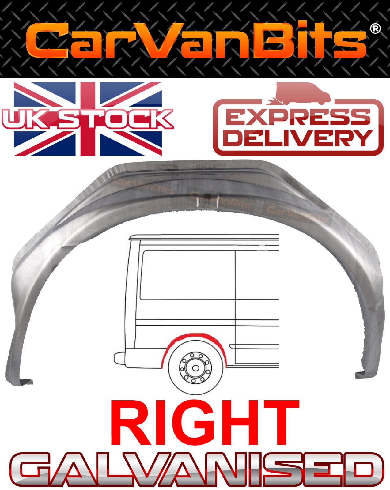 FOR FORD TRANSIT MK6 MK7 00-13 REAR INNER WHEEL ARCH REPAIR PANEL SWB, MWB LWB