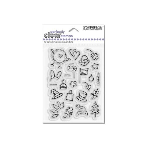 Stampendous Holiday Chick Clear Stamp Set, SSC218 New