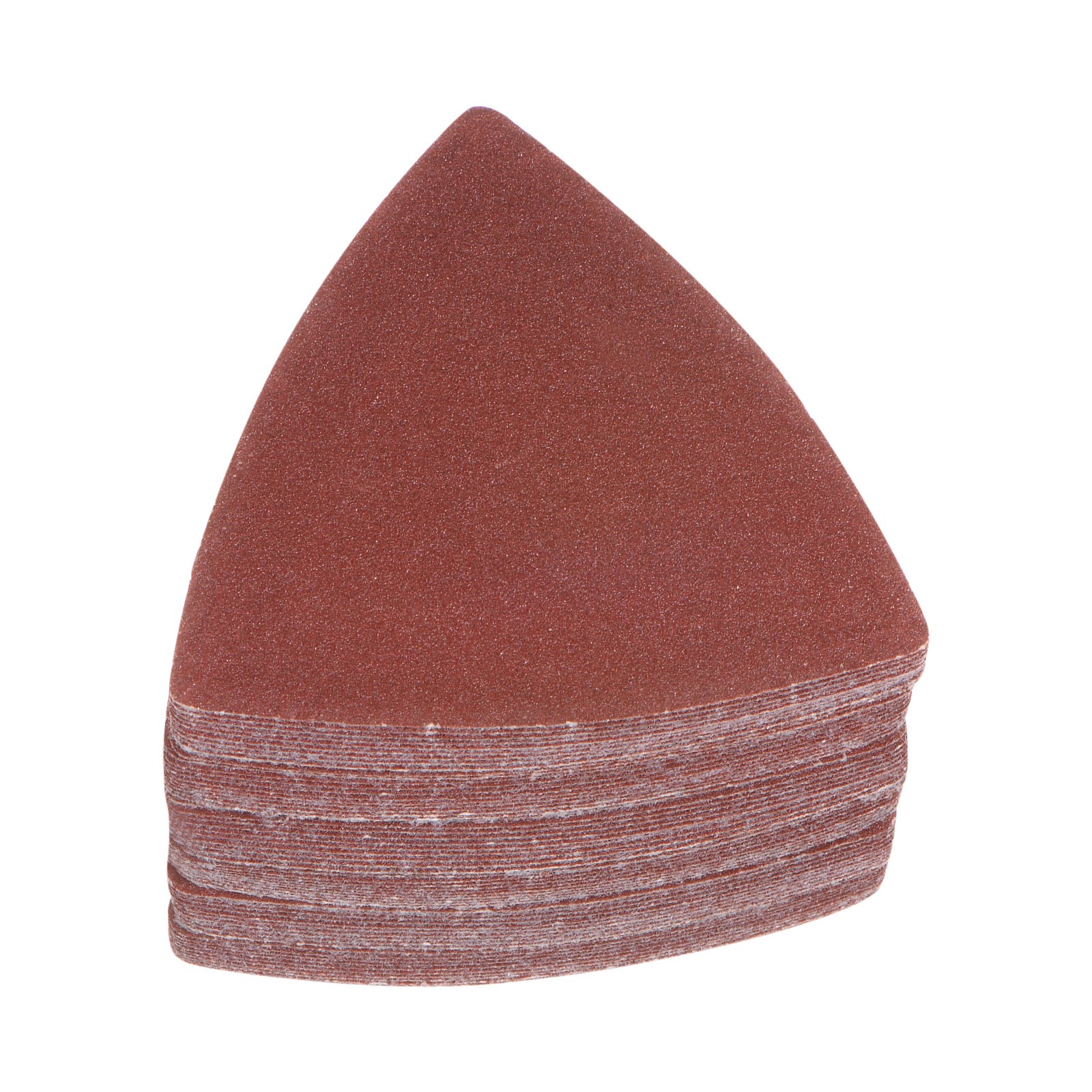60pcs 180 Grits 80mm Aluminum Oxide Triangular Hook & Loop Sandpapers Pads