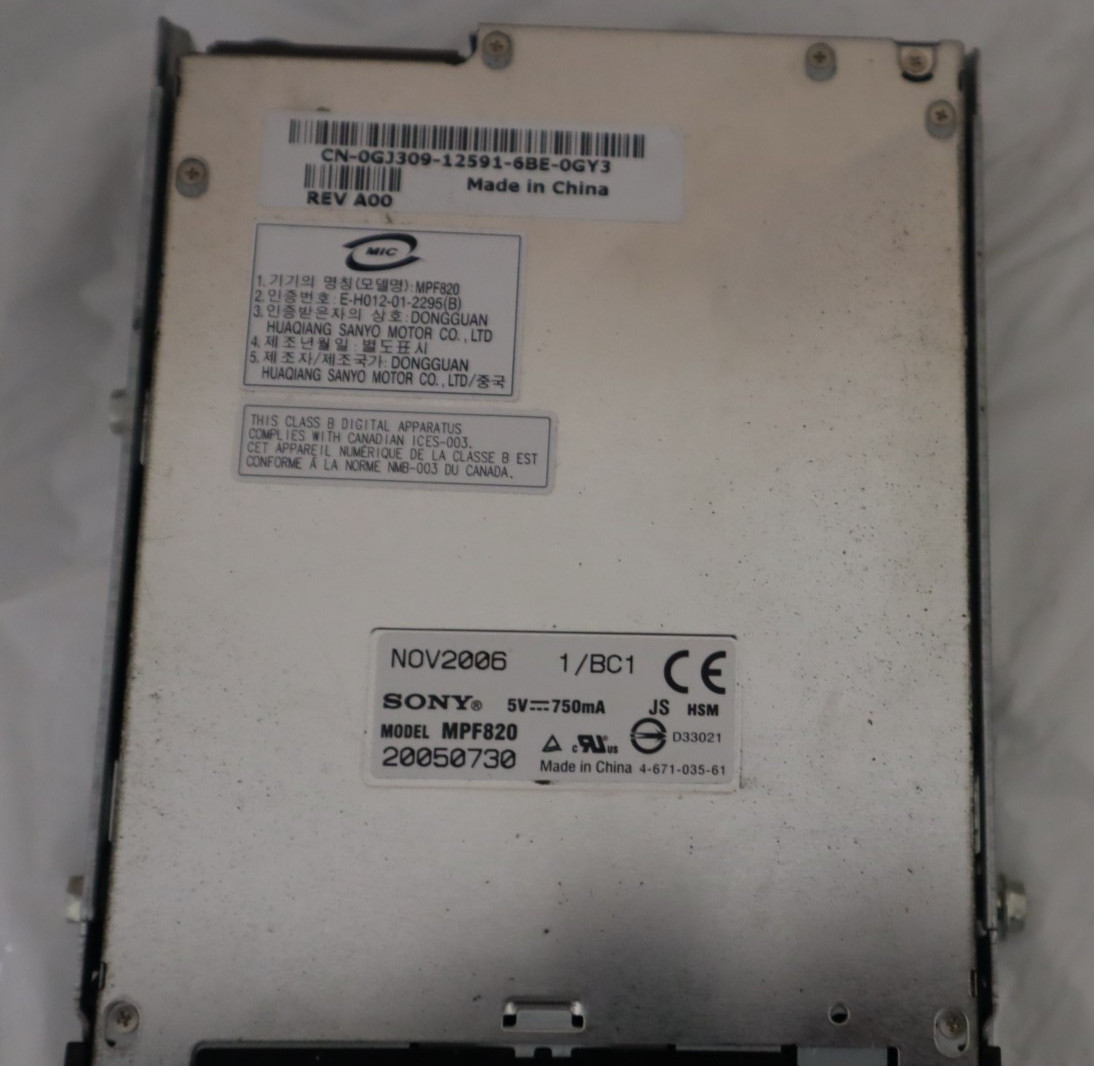 SONY MPF820 1.44MB 3.5" IDE Floppy Drive - Internal Slim Line Form Factor