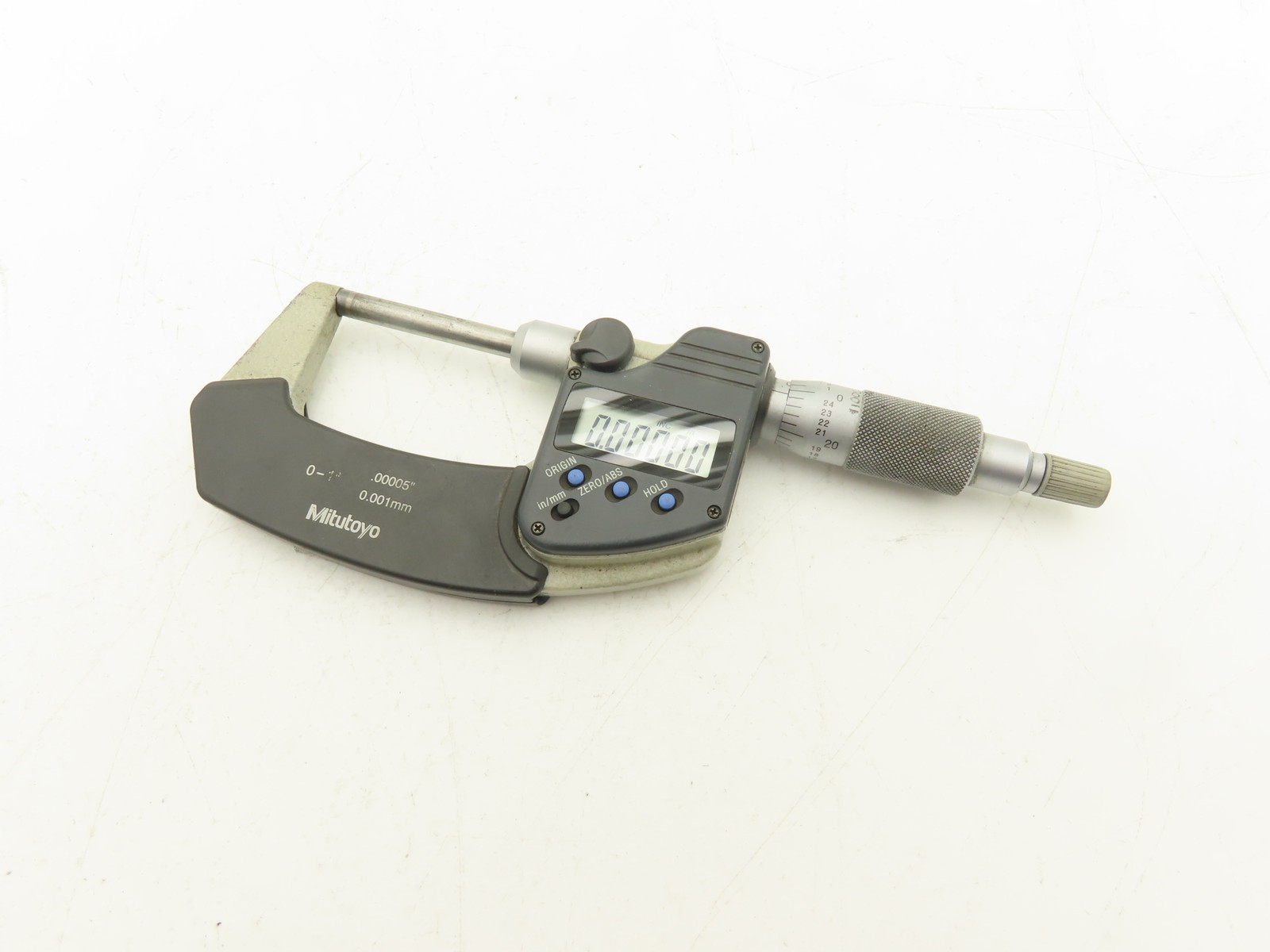 Mitutoyo 406-350 Digimatic Micrometer 0-1" 25mm Range Non-Rotating Spindle