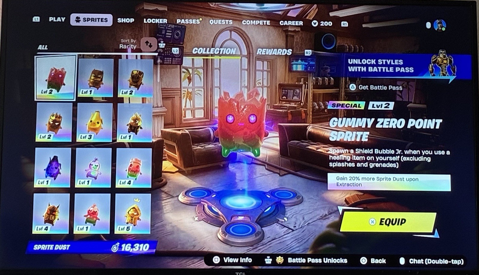 Fortnite Gummy Zero Point Sprite Sprite Game Item/Asset Lvl 2