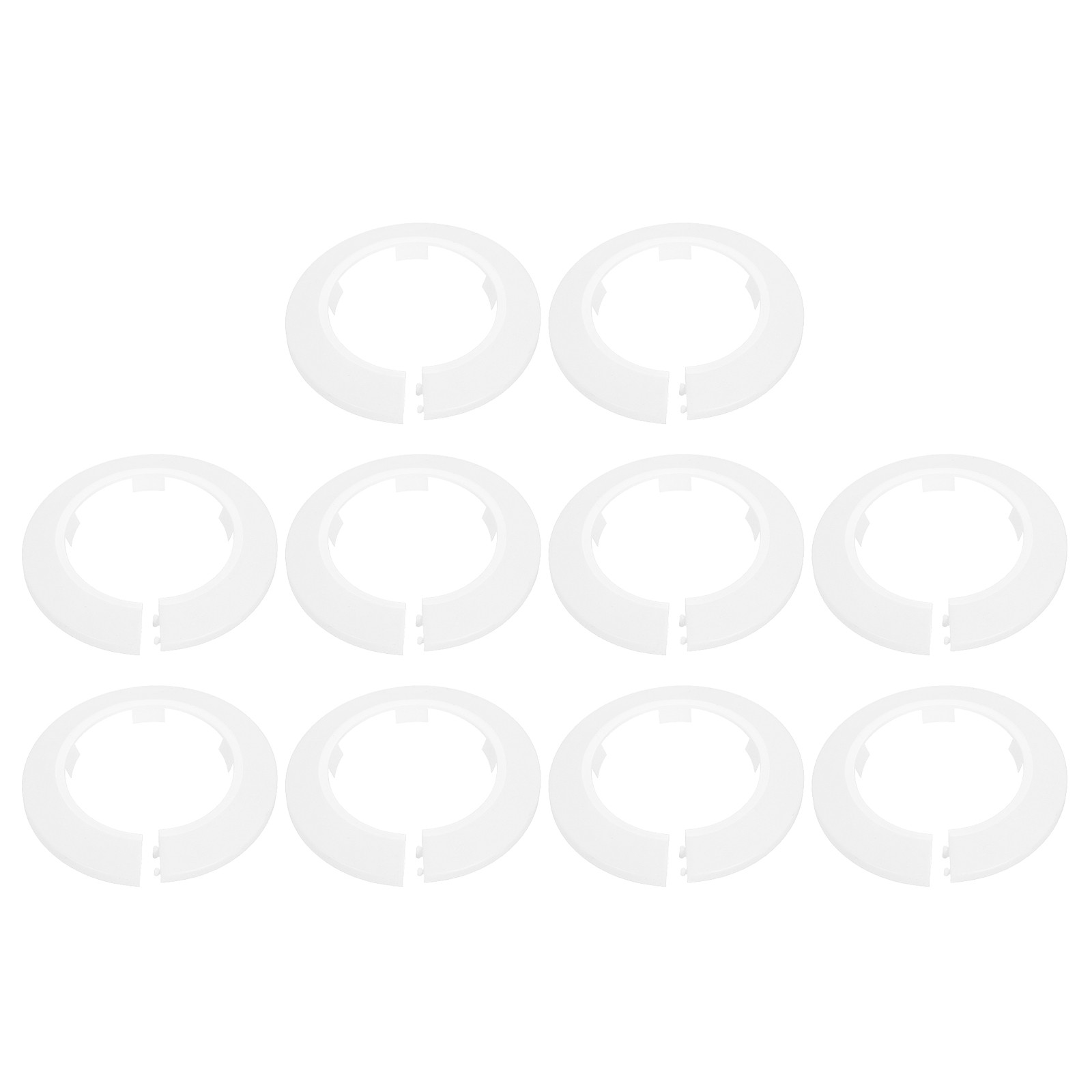 10pcs Flange Pipe Cover Decoration 2.48" Clip-on Wall Hole Cover, White