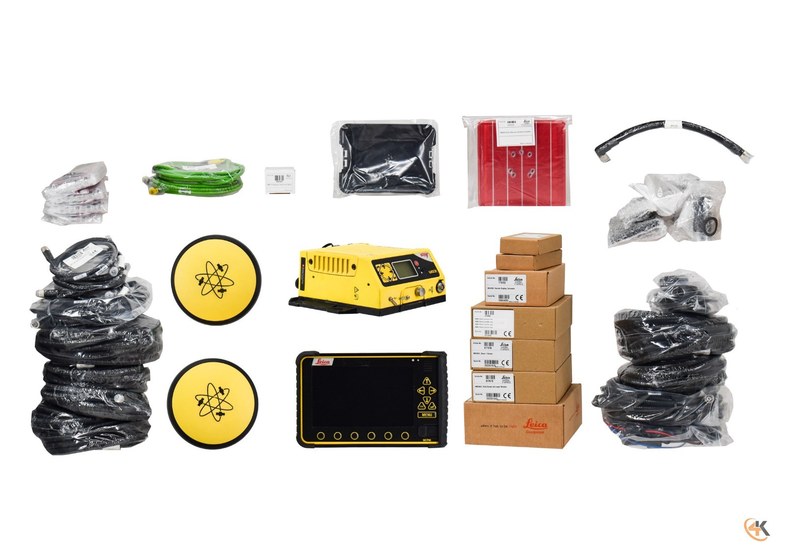 Leica GPS MC Kit w/ MCP80 MC1 & ICG82 Control Box w/ CGA100 & Excavator Wiring