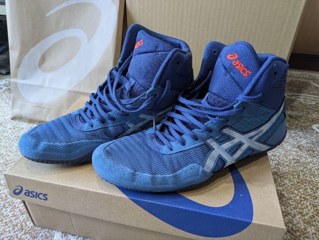 ASICS MATCONTROL2 Wrestling Shoes 1081A029-401 Blue Men's Size27.5cm US 9.5 Used