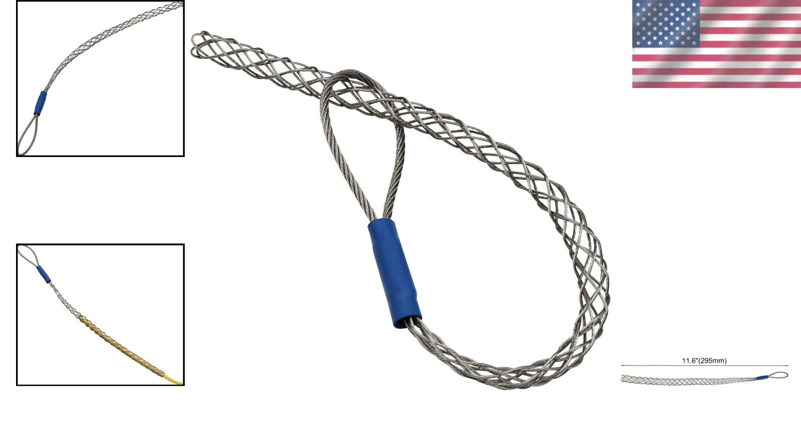 Heavy-Duty Electrical Wire Puller Socks - 4-6mm Durable Mesh Sleeve Design