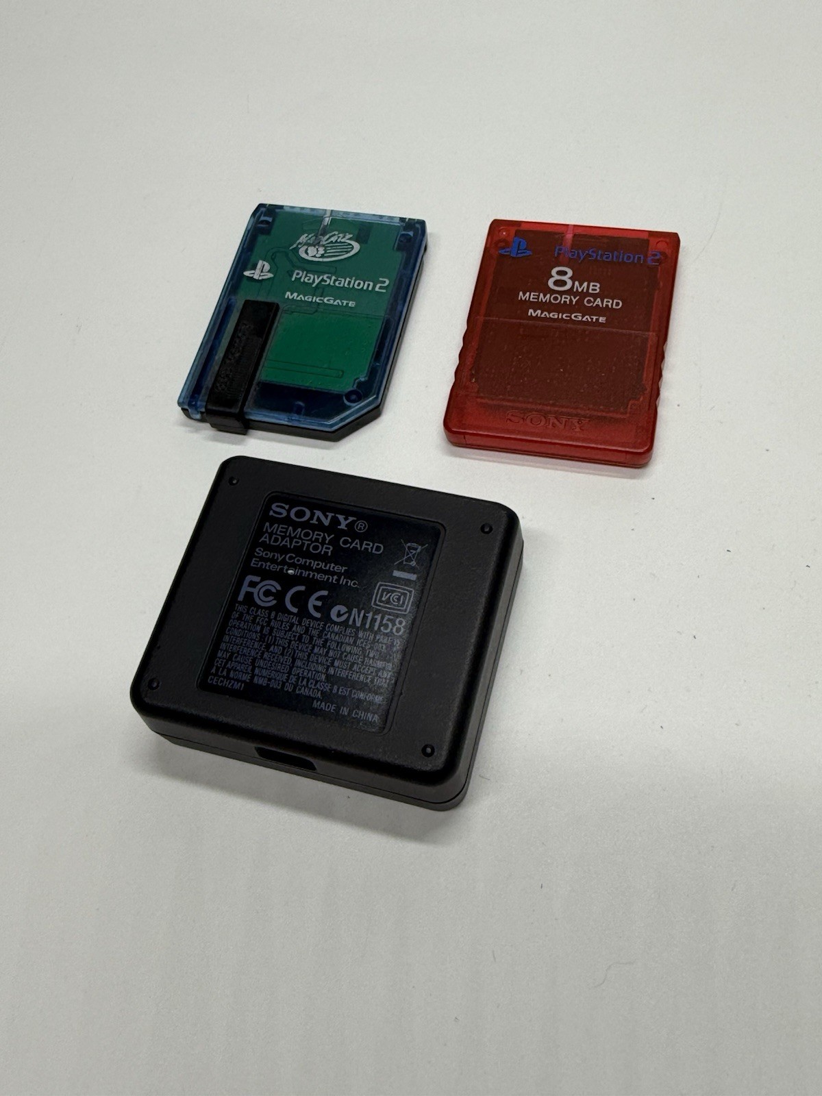Sony PS3 Memory Card Adapter + PS2 8MB MagicGate Memory Cards Lot