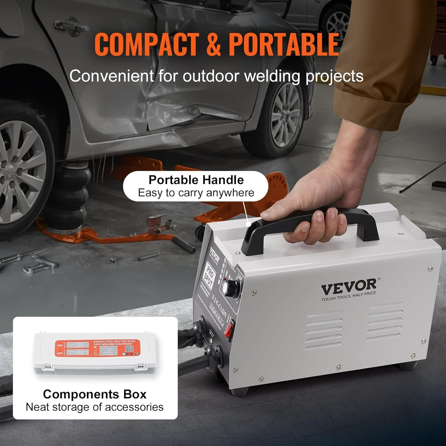 VEVOR Vehicle Panel 1.8KW Spot Puller Dent Spotter Spot Dent Puller FREE SHIP