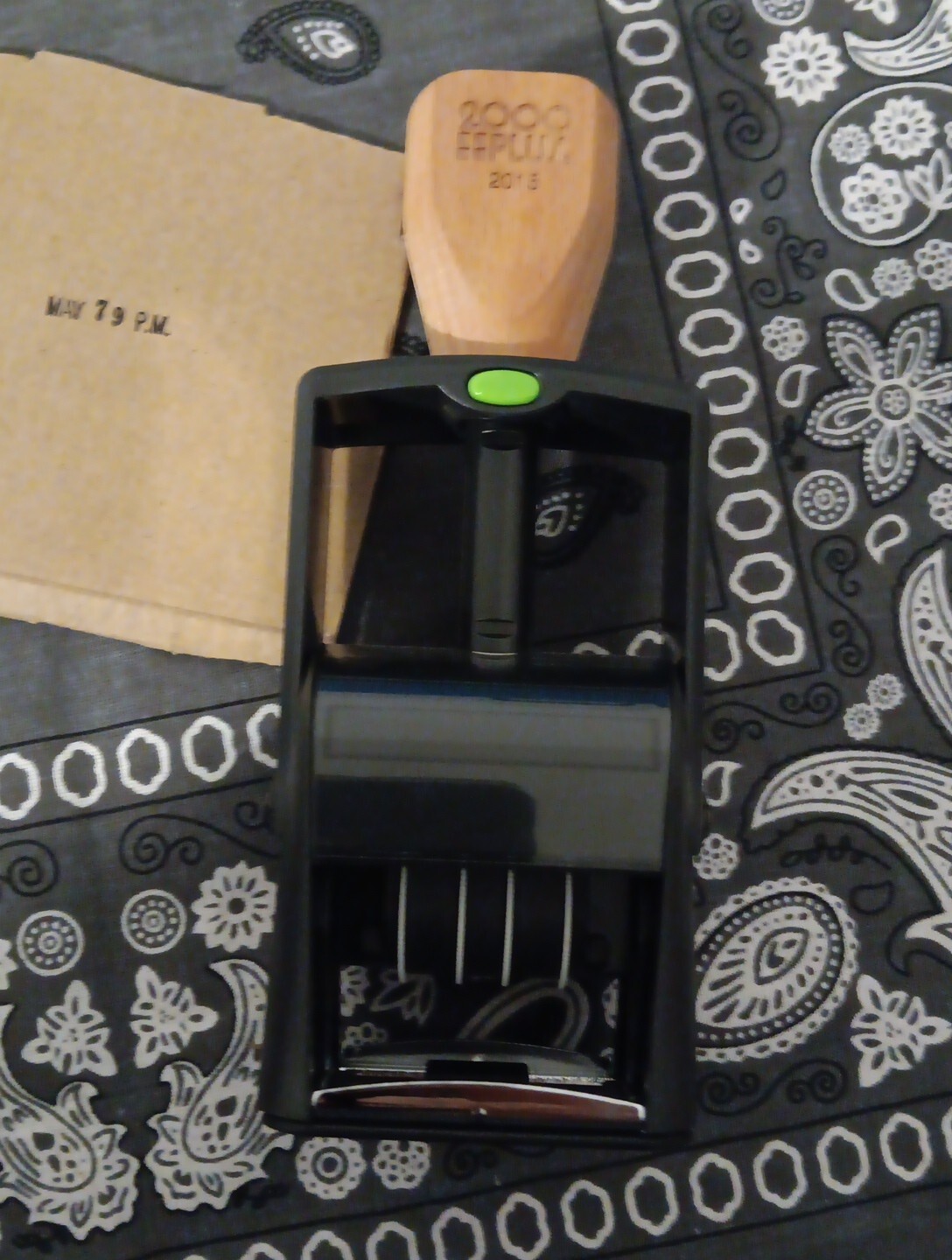 2000 Plus #2300 Green Line Self-Inking Stamp