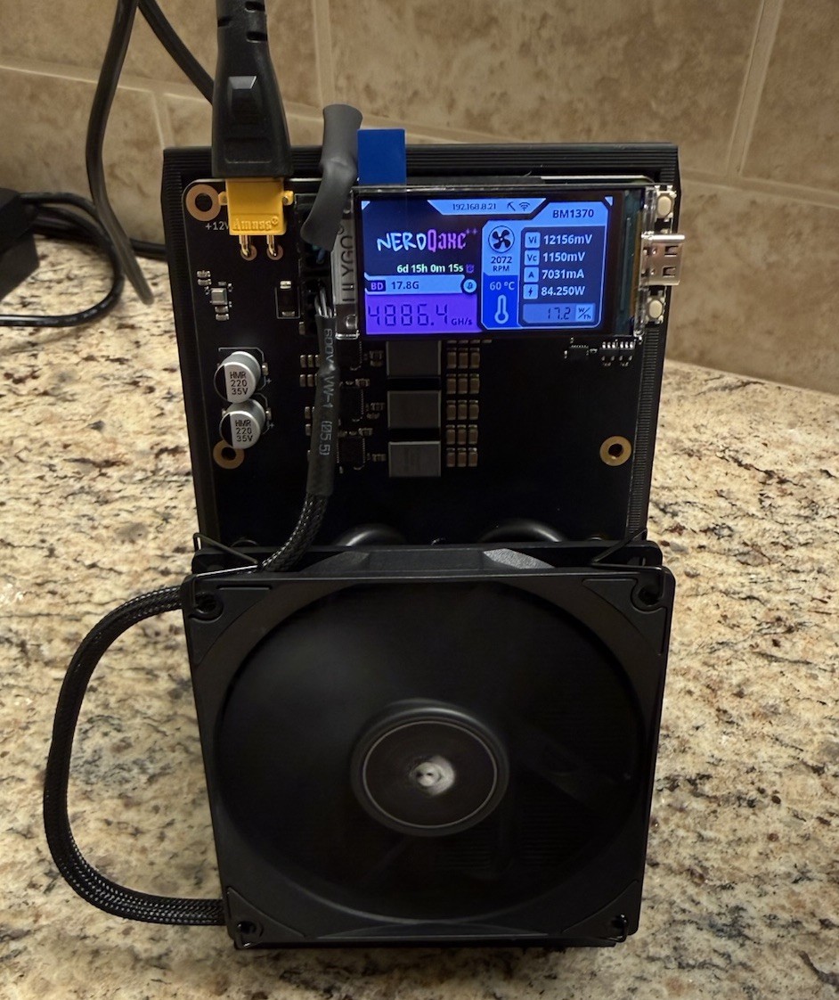 NerdQaxe++ Bitcoin Solo Miner Rev 6.1 Solo Satoshi Authentic