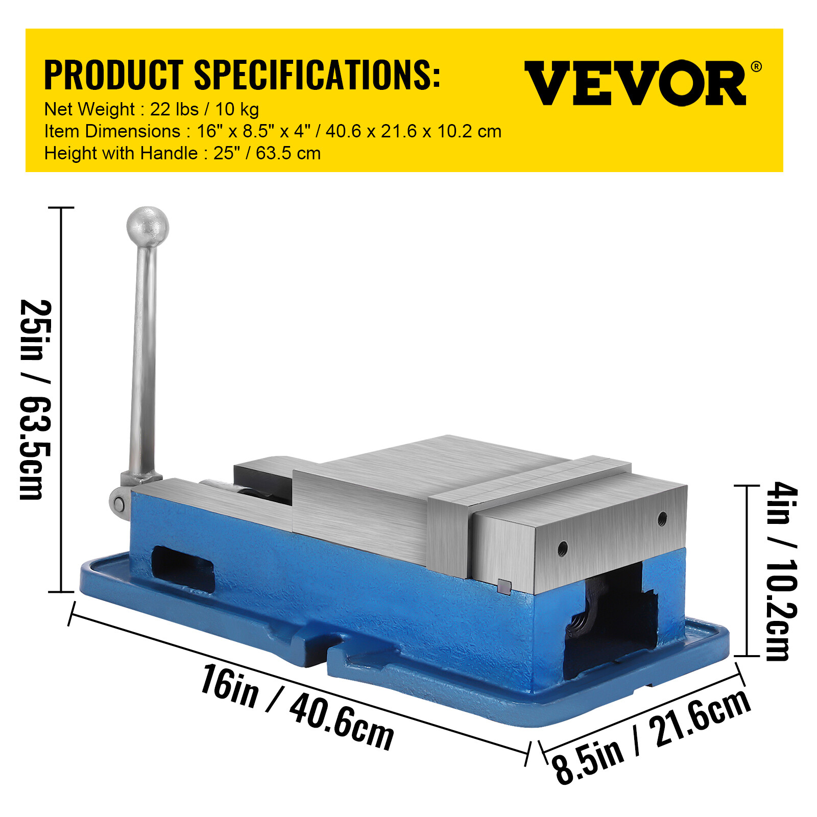 VEVOR 6'' Accu Lock Vise Precision Milling Machine Bench Clamp Vice CNC Vise