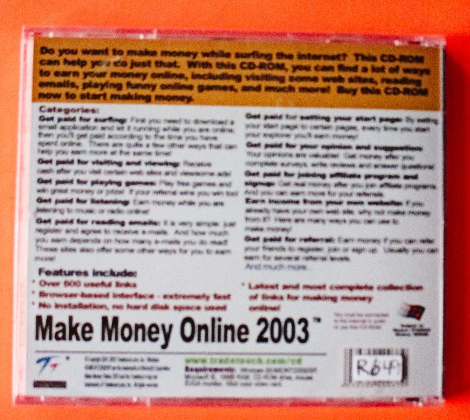 Make Money Online - Sealed CD Rom