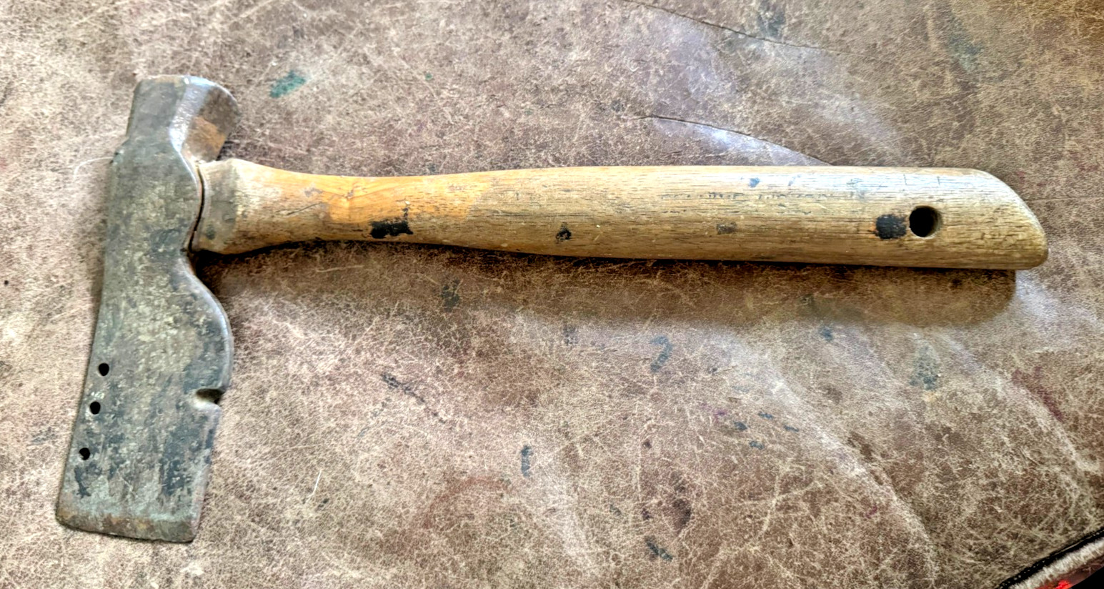 Nice Marked Antique Roofing Hammer Hatchet Tool 3 Holes