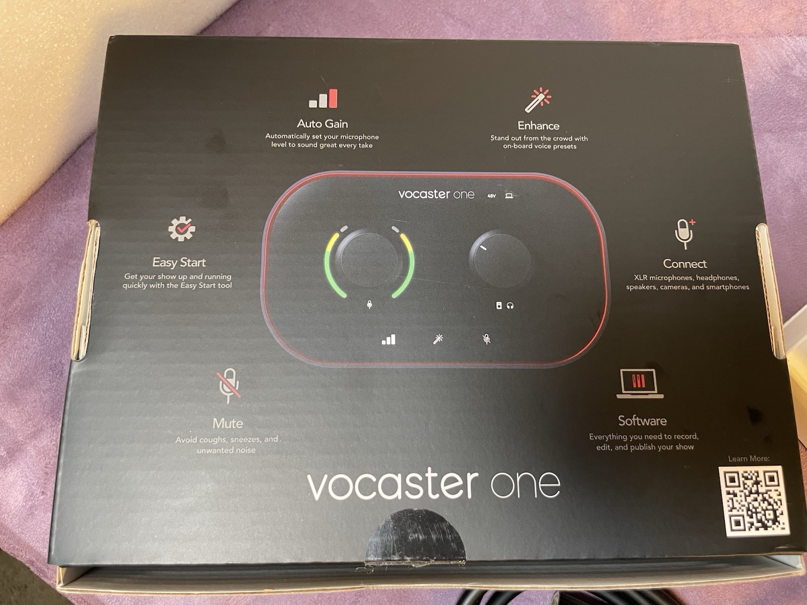 FocusRite Voaster One USB-C Audio Interface + Rode PodMic and XLR Cable