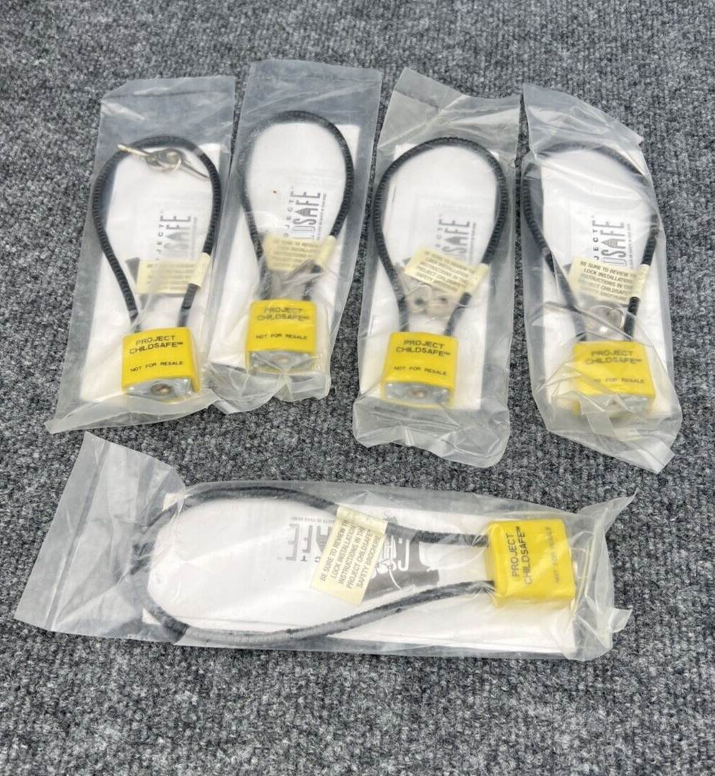 Lot Of 5 - Project Childsafe 40437 Safety Cable Gun Lock with 2 Keys New