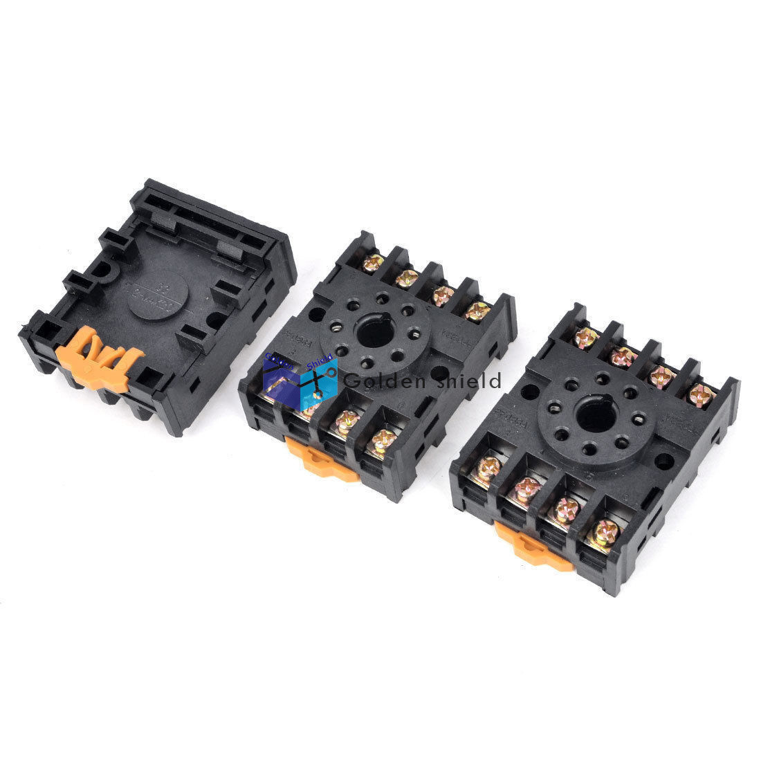 3 Pcs PF-083A 300V 12A 35mm DIN Rail 8 Pin Socket Basefor MK2P JTX-2C JQX-10F✦Kd