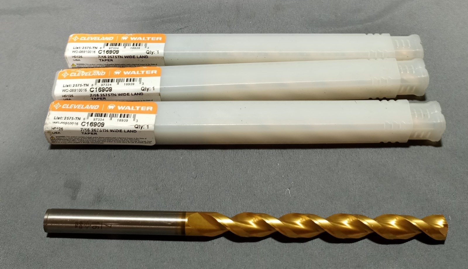 Lot Of 4 Cleveland Walter C16906 7/16 2575TN Wide Land Taper