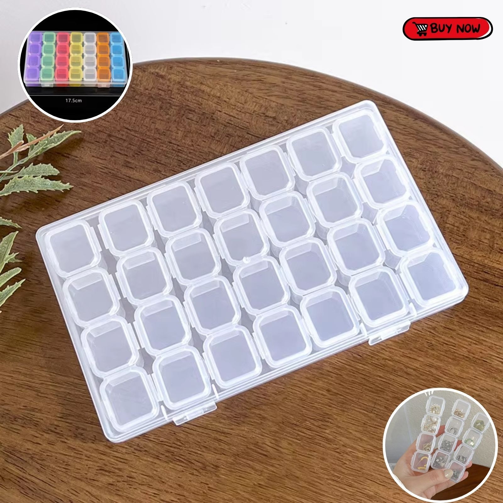 28 Portable Clear Jewelry Organizer Travel Box Anti Tarnish Storage Case New