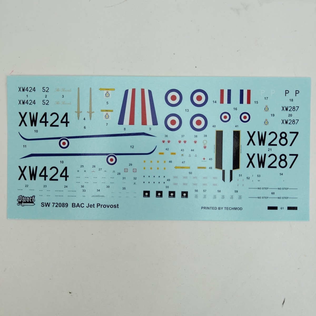 SWORD Techmod 72089 1/72 BAC Jet Provost DECAL SHEET ONLY