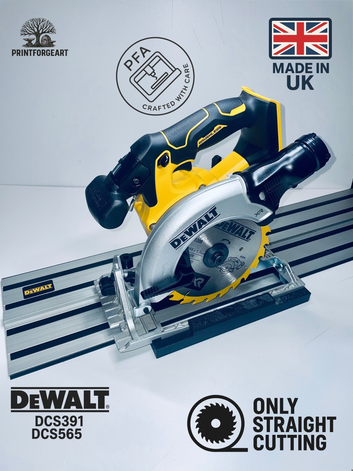 Dewalt DCS391 DCS565 Guide Rail Adapter Dewalt Rail -Stright Cutting Only
