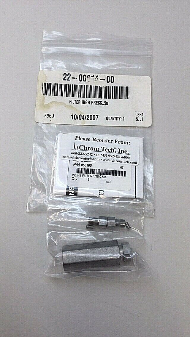 Chrom Tech 050105 SSI High Pressure Inline Filter 1/16 0.5M 22-00614-00