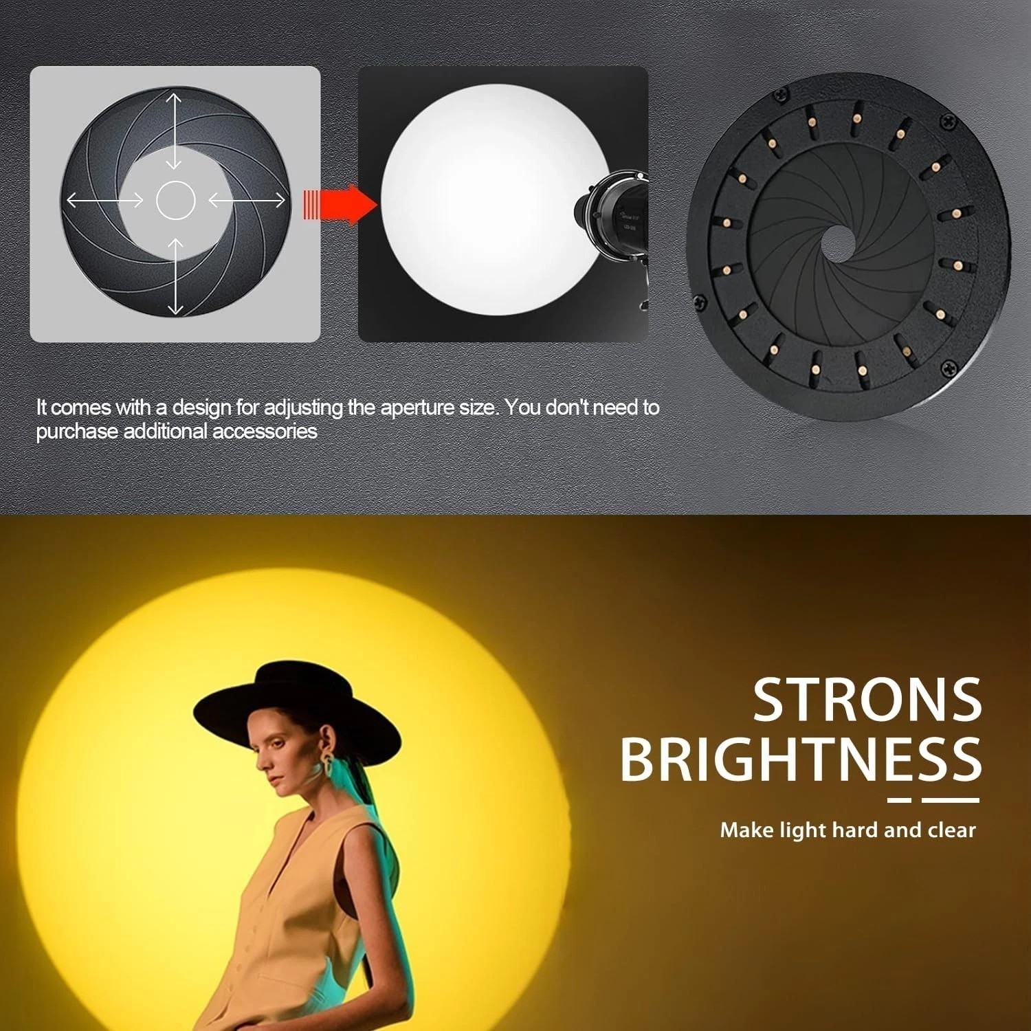 Conical Optical Snoot - Versatile Flash Projector for Photographers
