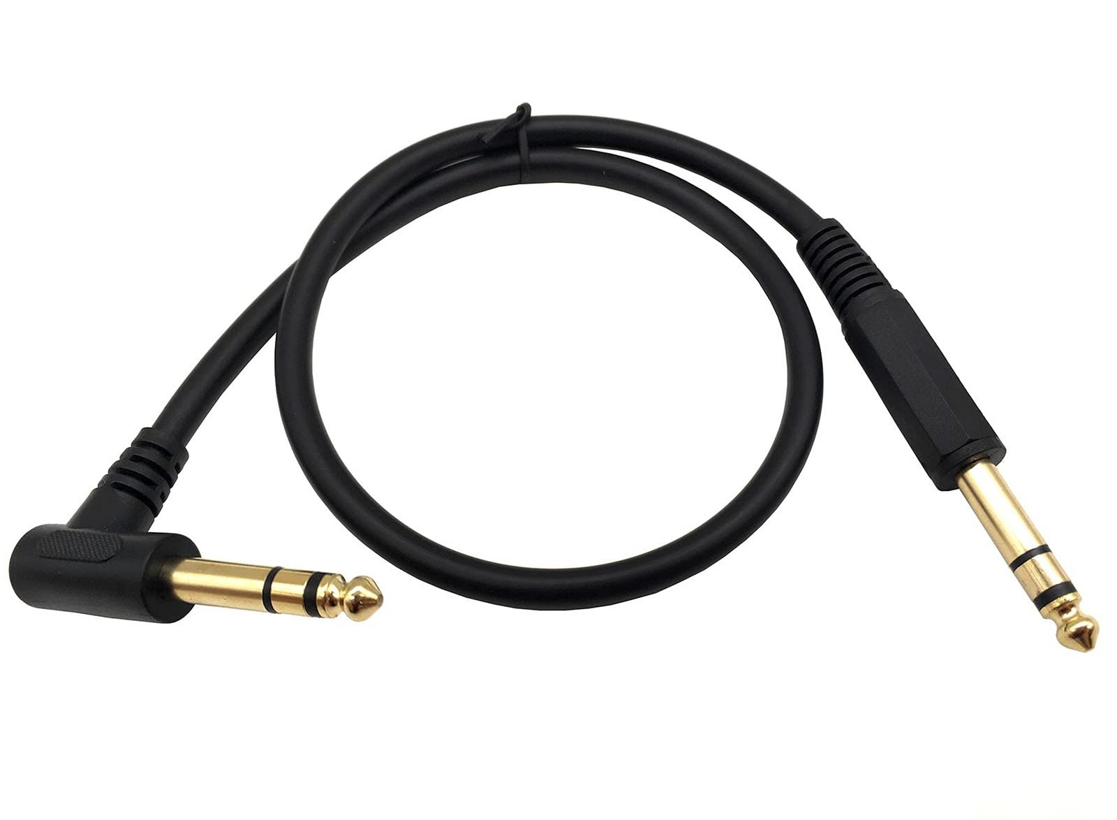 1/4 Inch Guitar Instrument Cable, 90 Degree Angle 6.35mm TRS Jack Male to 1/4...