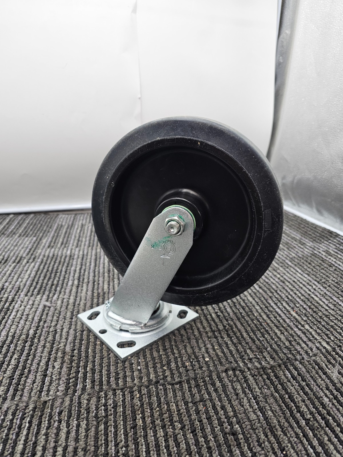 (QTY 2) PEMCO E-8 Steel Plate 8" Industrial Caster Cart Wheels