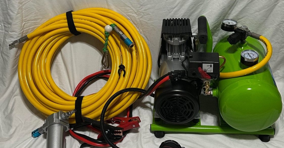 Hookah Diving 12-volt Elite series 50' Package with Aluminum air tank