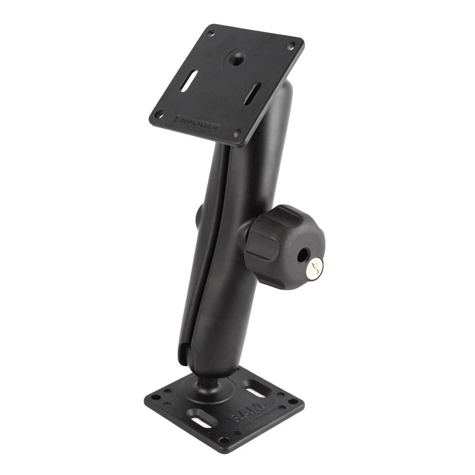 RAM-102LU-D-2461  RAM Double 75x75mm VESA Mount with Key Lock K...