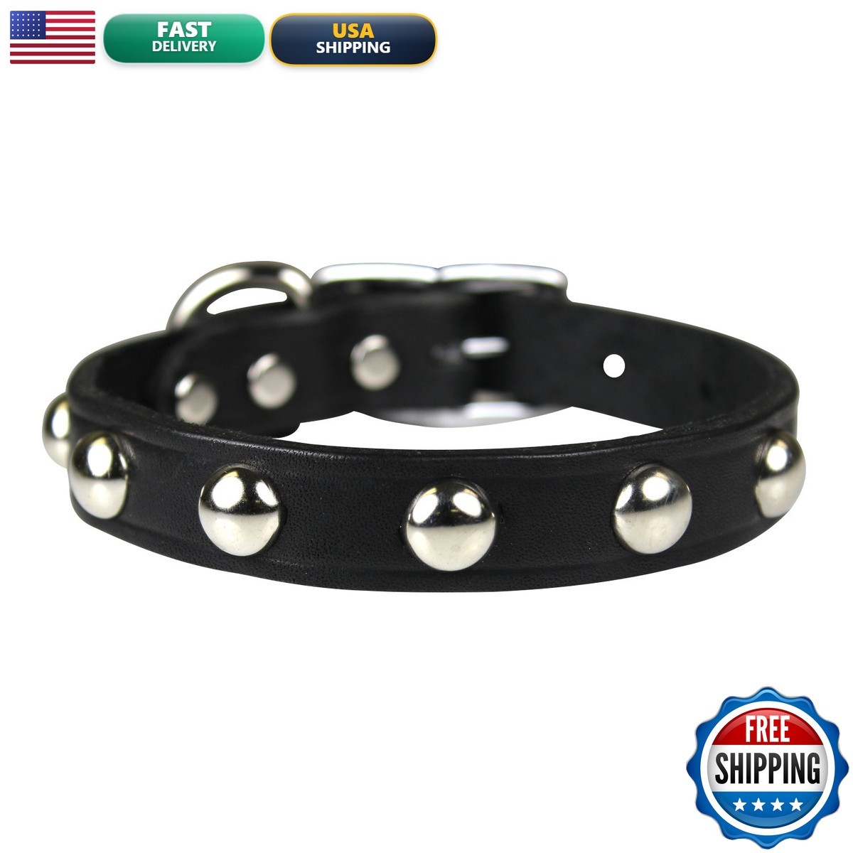 OmniPet Leather Brothers 102LS-BK18 3/4 x 18-Inch Regular Studded Latigo