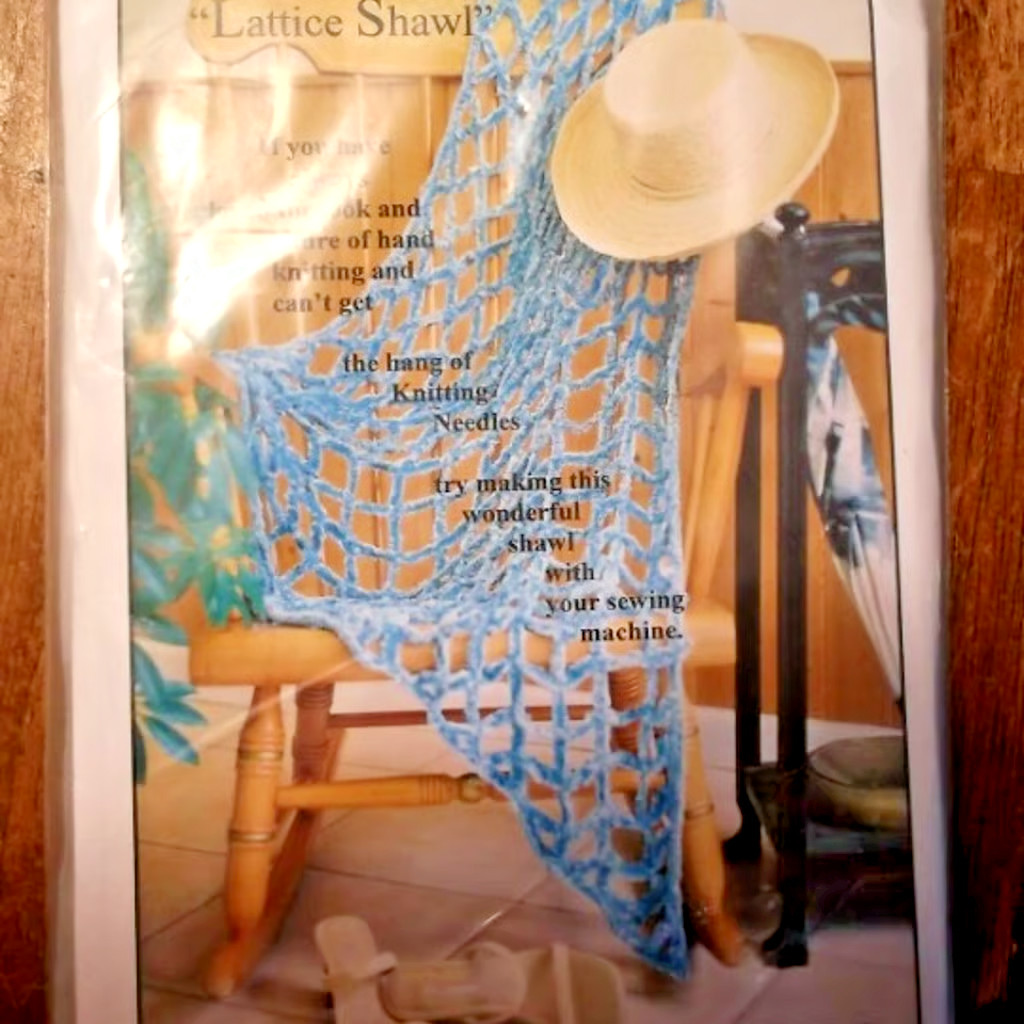 Sew Like Knitting Lattice Shawl CASU Design Pattern One Size ~ NEW