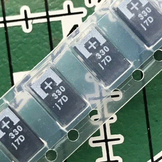 330uF 6.3v SANYO Surface Mount POLYMER TANTALUM CAPACITOR 6TPE330ML RoHS 8pcs