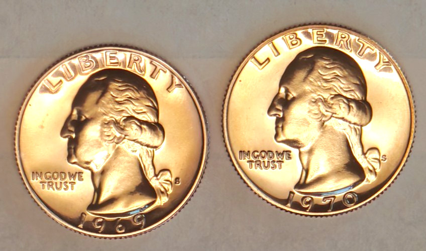 Lot PQ02-Beautiful Proof Washington Quarters (1969S-1970S)-**REDUCED**