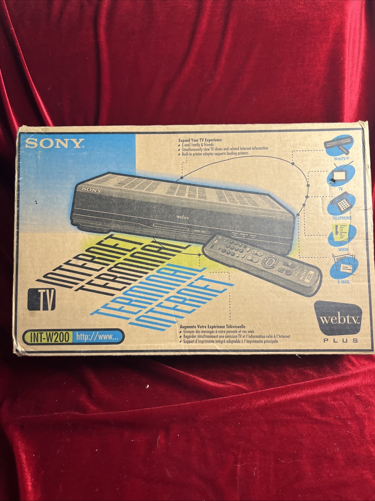 Sony 1998 Vintage Webtv Plus INT-W200 Internet Terminal New in Box