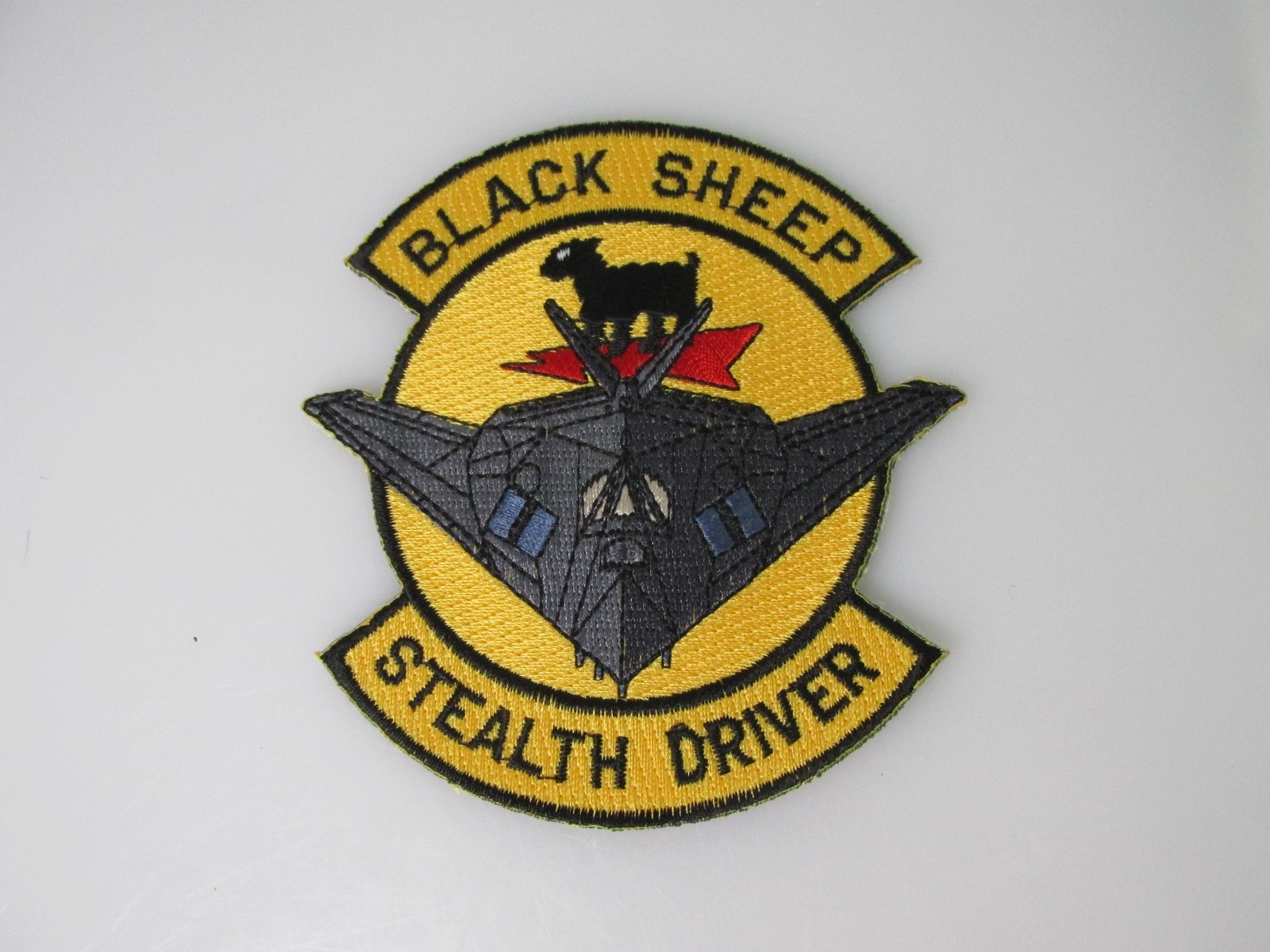 USAF Air Force 8th Fighter Sq FS Black Sheep Stealth Driver 4" Embroidered Patch